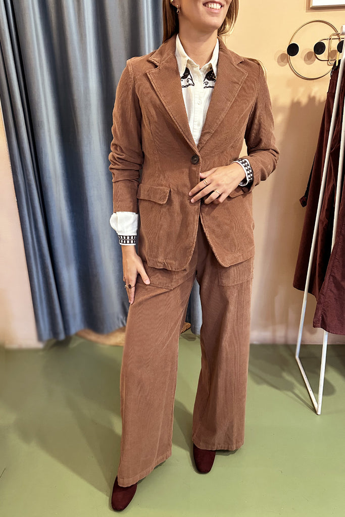 Blazer Diega velluto mllerighe color mocha mousse