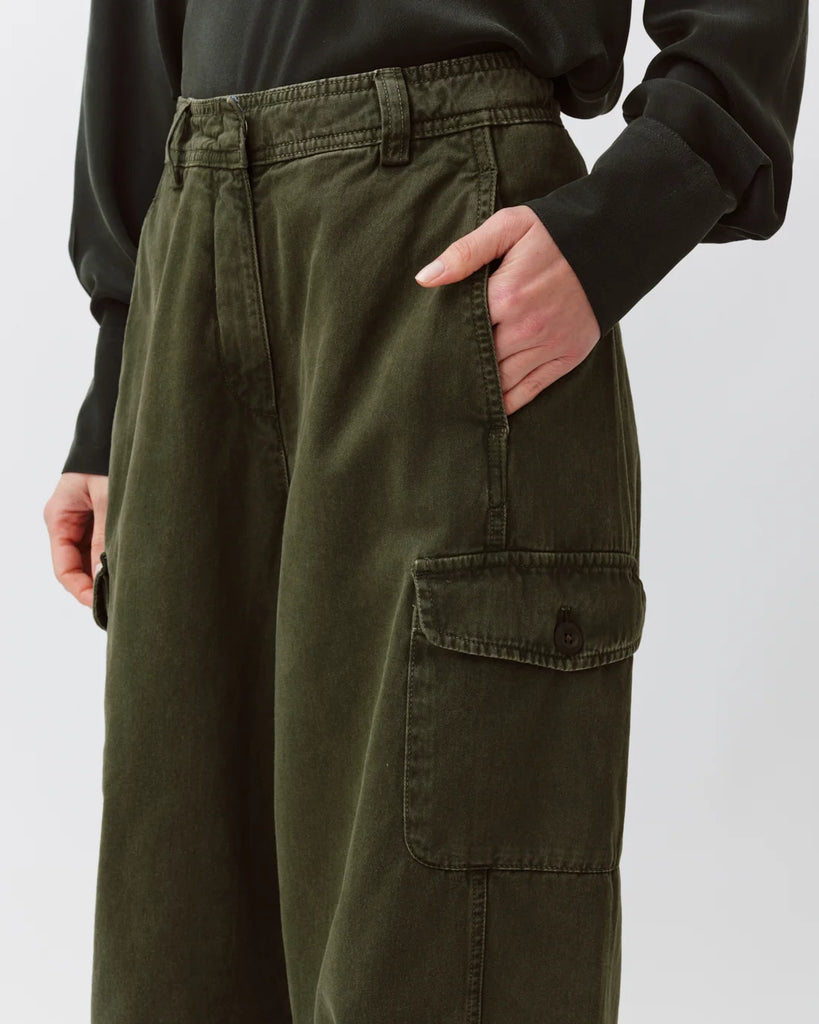 Pantaloni Diega cargo verde army