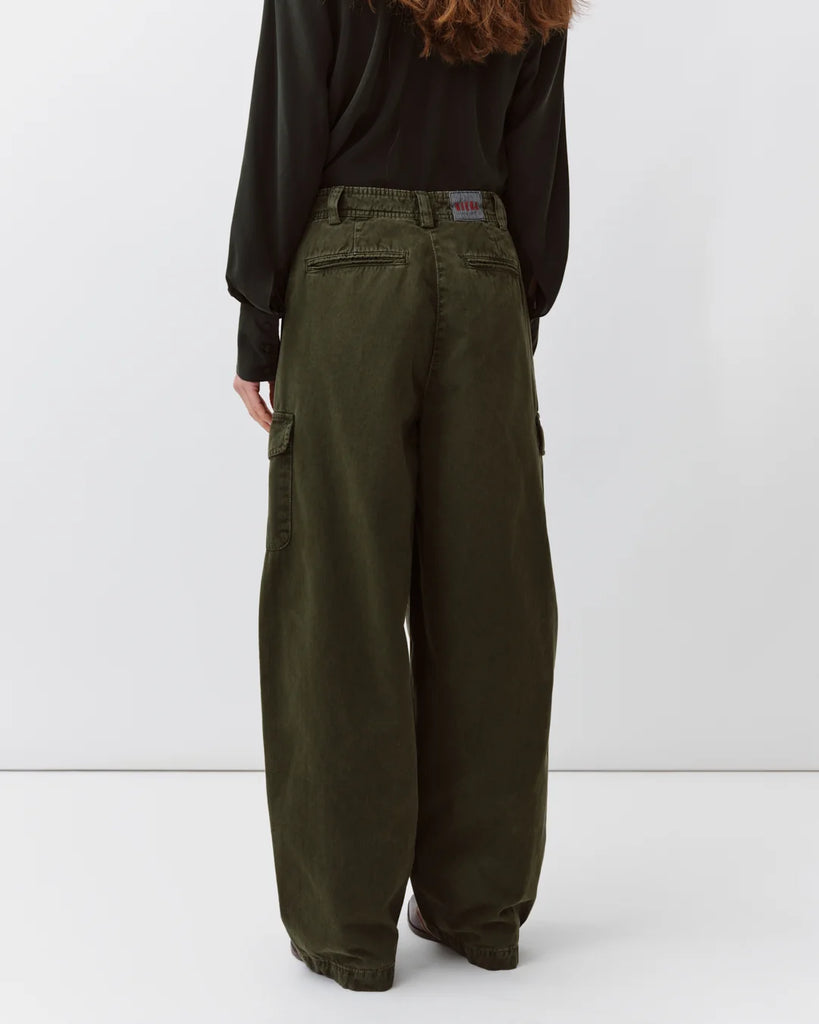 Pantaloni Diega cargo verde army