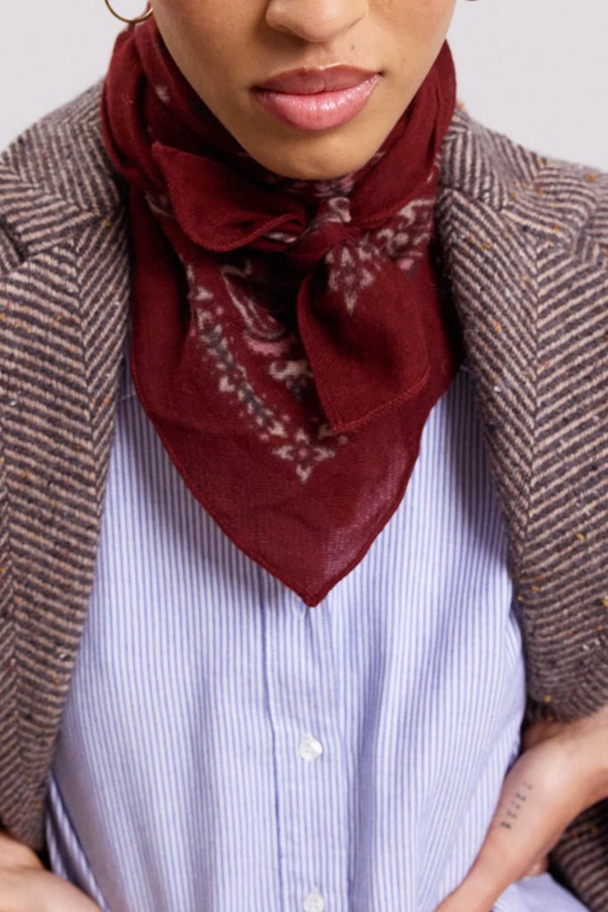 Sciarpa Hartford bordeaux fantasia bandana
