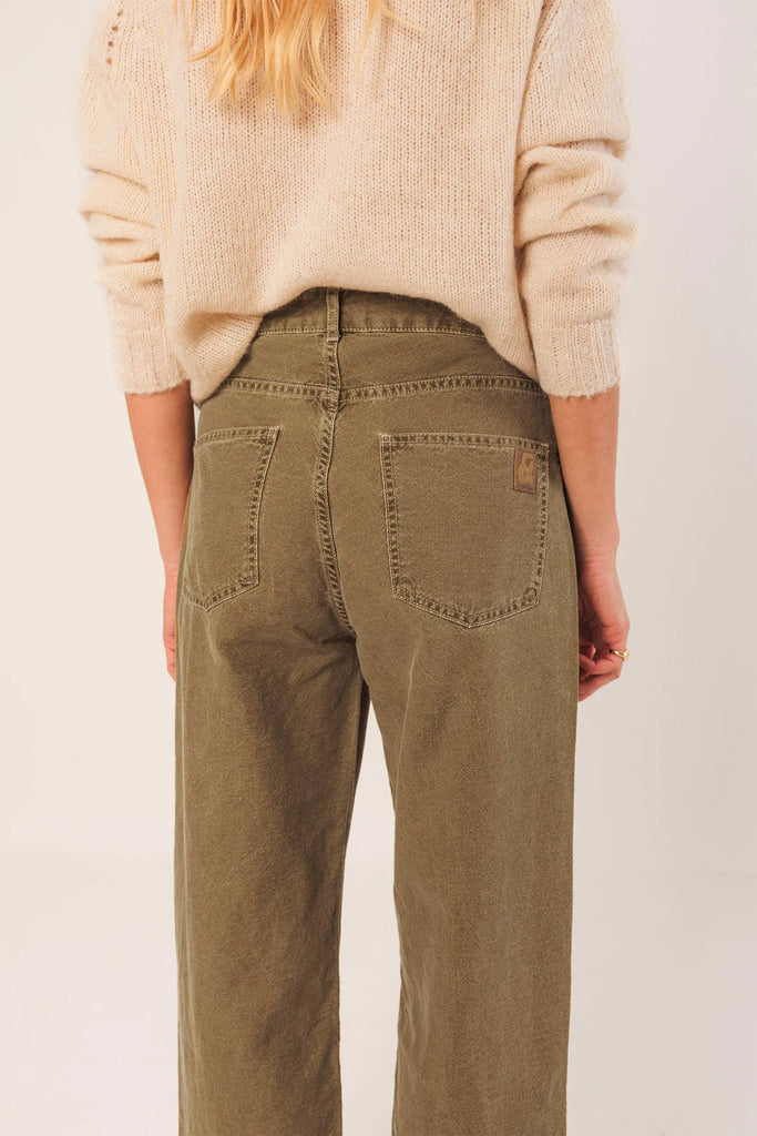 Pantaloni Indi and Cold denim verde oliva