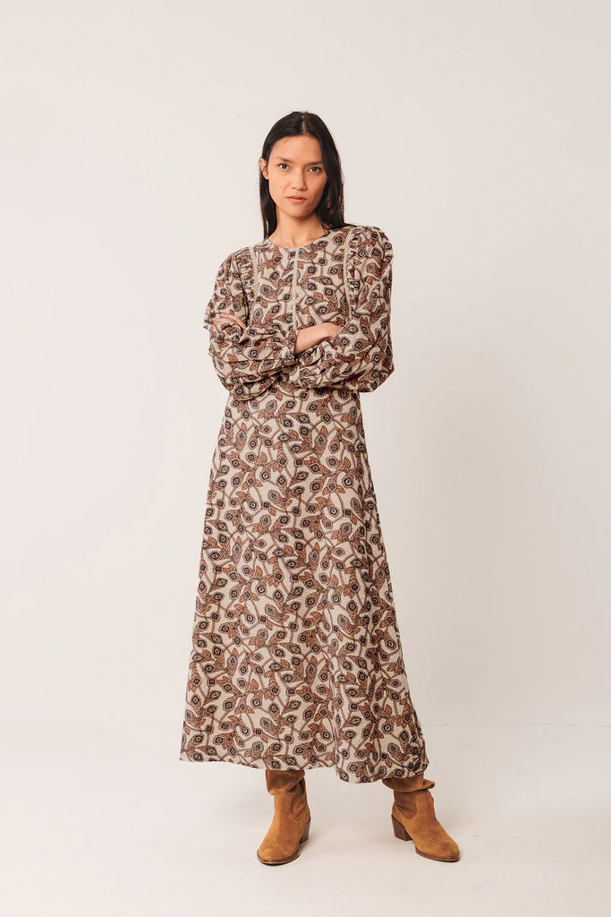 Abito Indi and Cold panna fantsia art decò