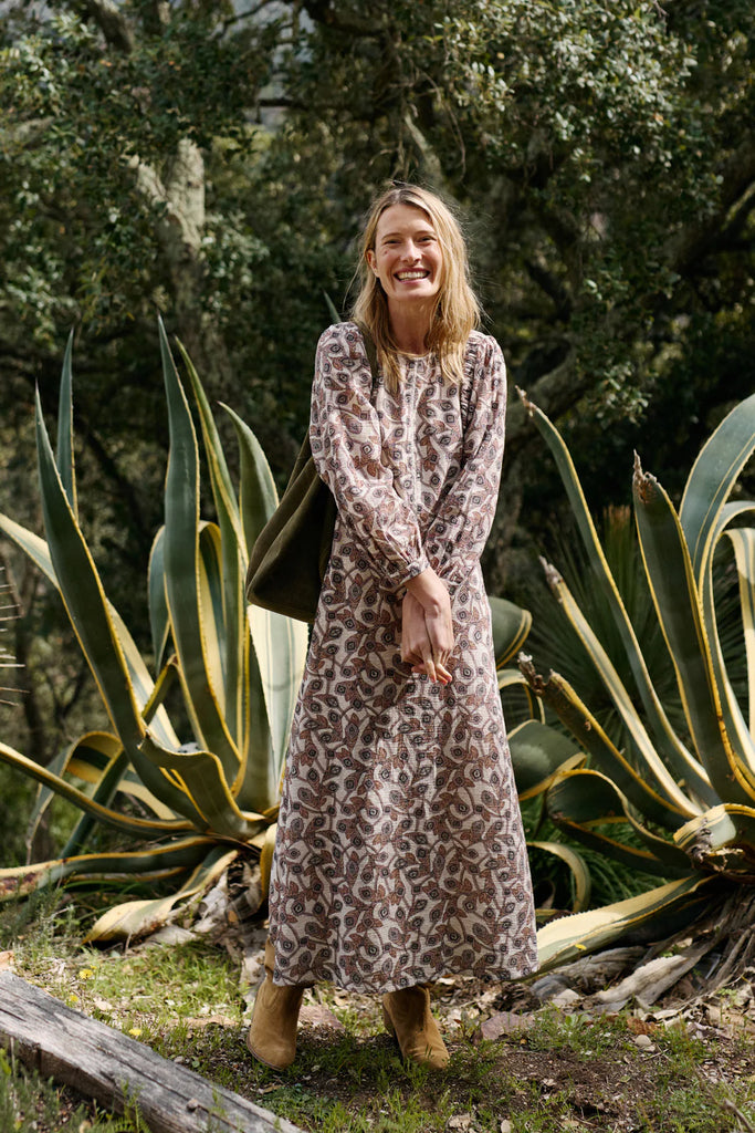 Abito Indi and Cold panna fantsia art decò