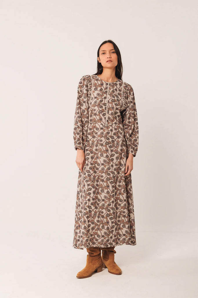 Abito Indi and Cold panna fantsia art decò