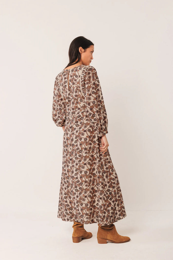 Abito Indi and Cold panna fantsia art decò