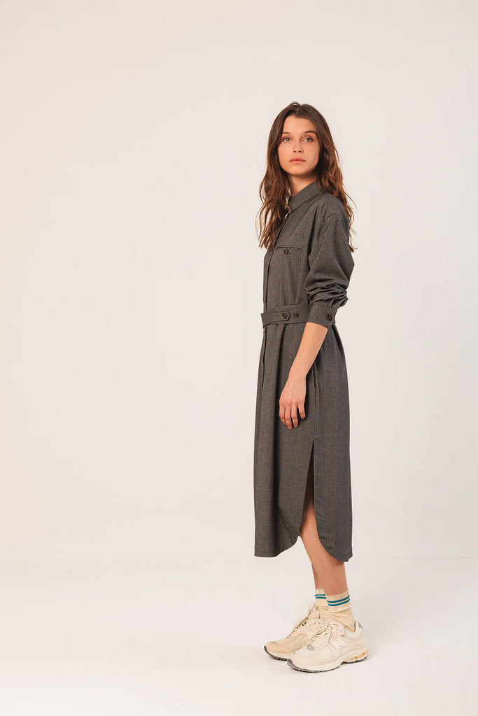 Abito Indi and Cold antracite gessato