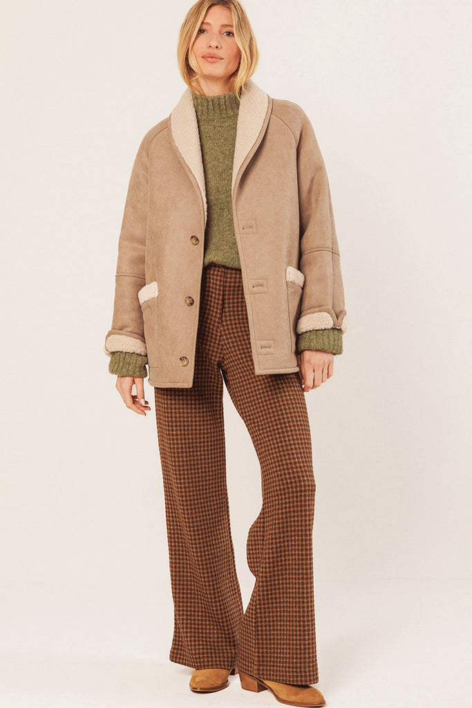 Eco Montone Indi and Cold color ercu scollo a scialle