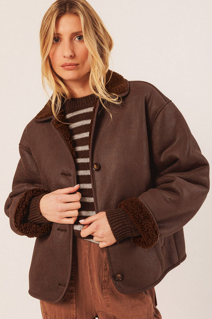 Eco Montone Indi and Cold color cioccolato