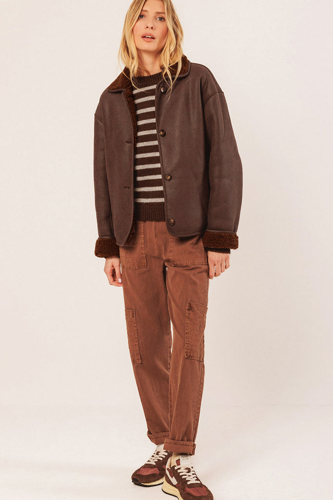 Eco Montone Indi and Cold color cioccolato