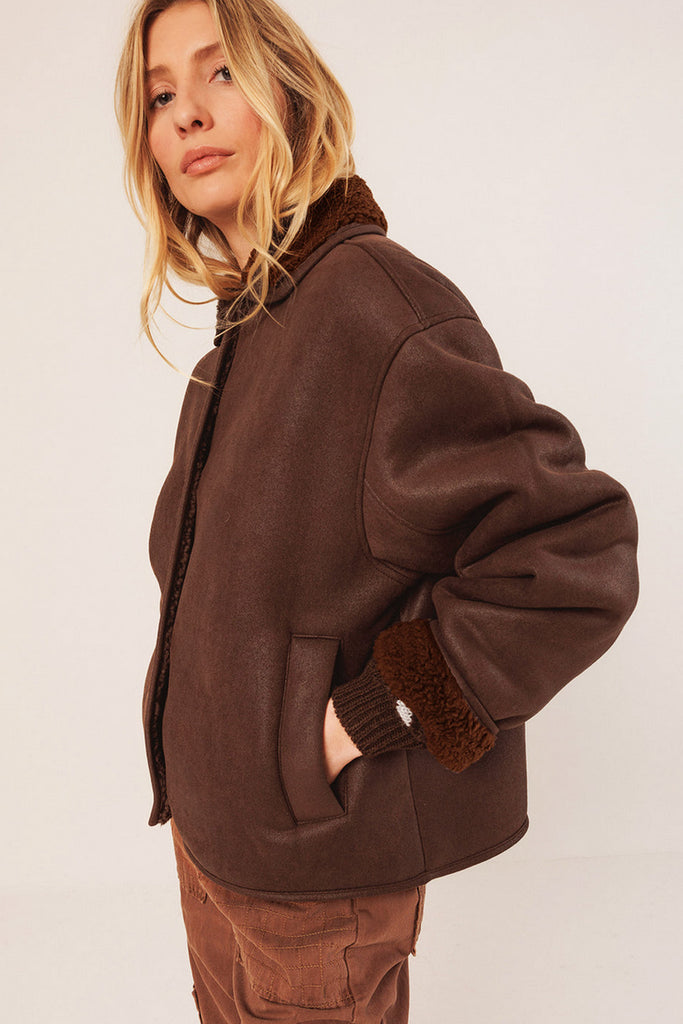 Eco Montone Indi and Cold color cioccolato