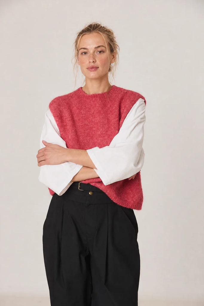 Gilet Indi and Cold rosa melange