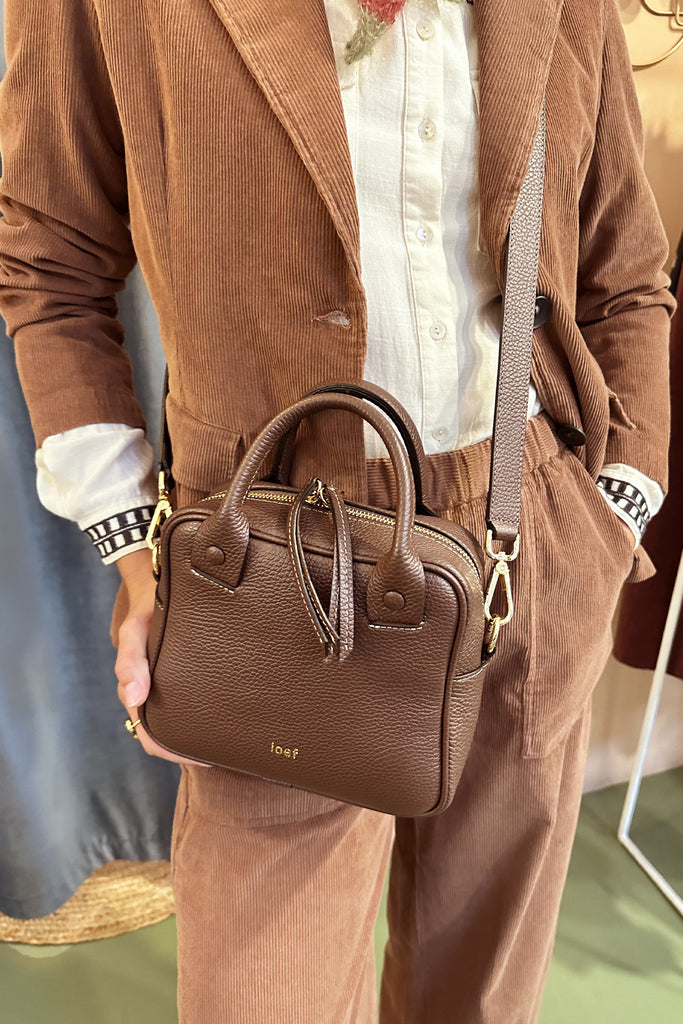 Borsa IOEF cioccolato a mano o tracolla