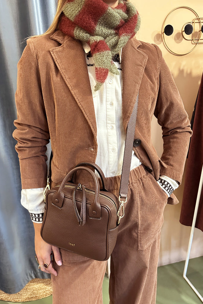 Borsa IOEF cioccolato a mano o tracolla