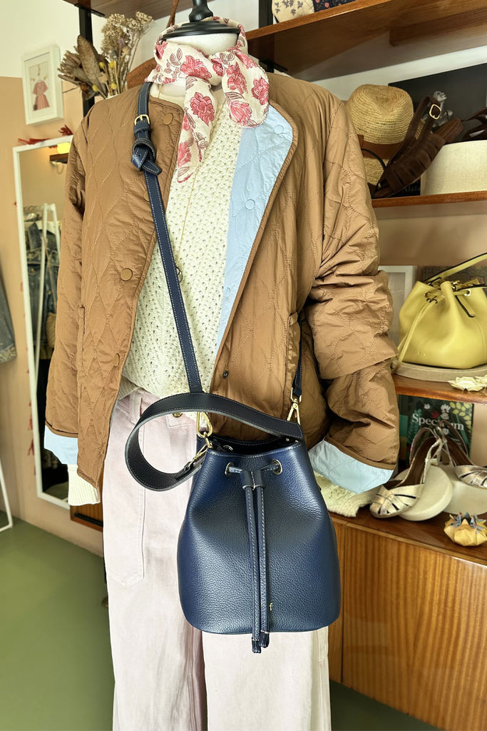 Borsa IOEF secchiello blu inchiostro