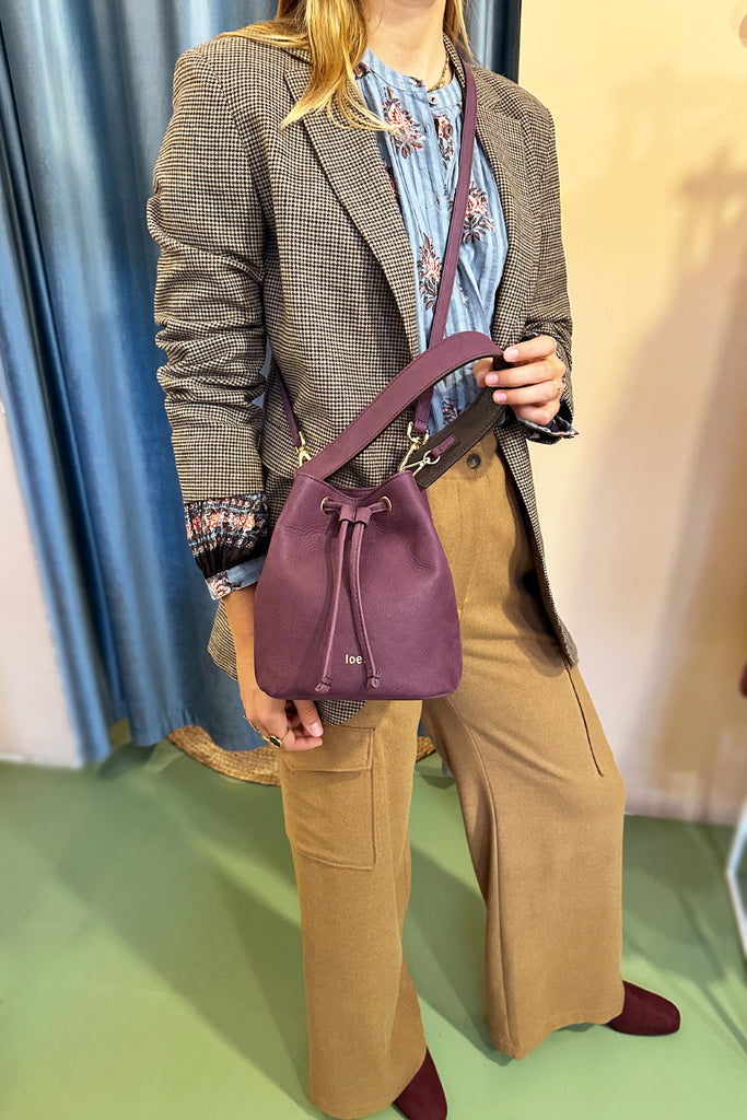 Borsa IOEF secchiello nabuk grape