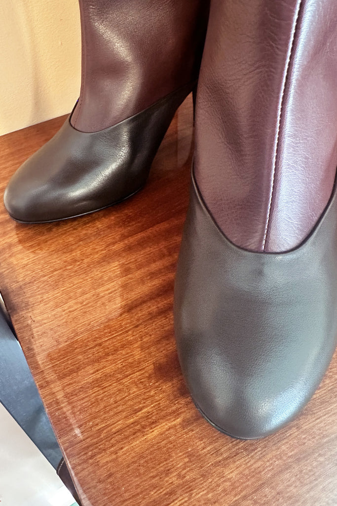 Stivali La Belle Shoes cioccolato patchwork