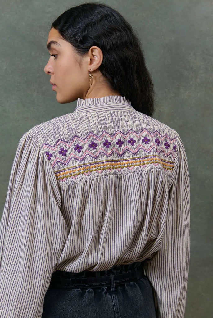 Camicia Louise Misha groffata con ricami