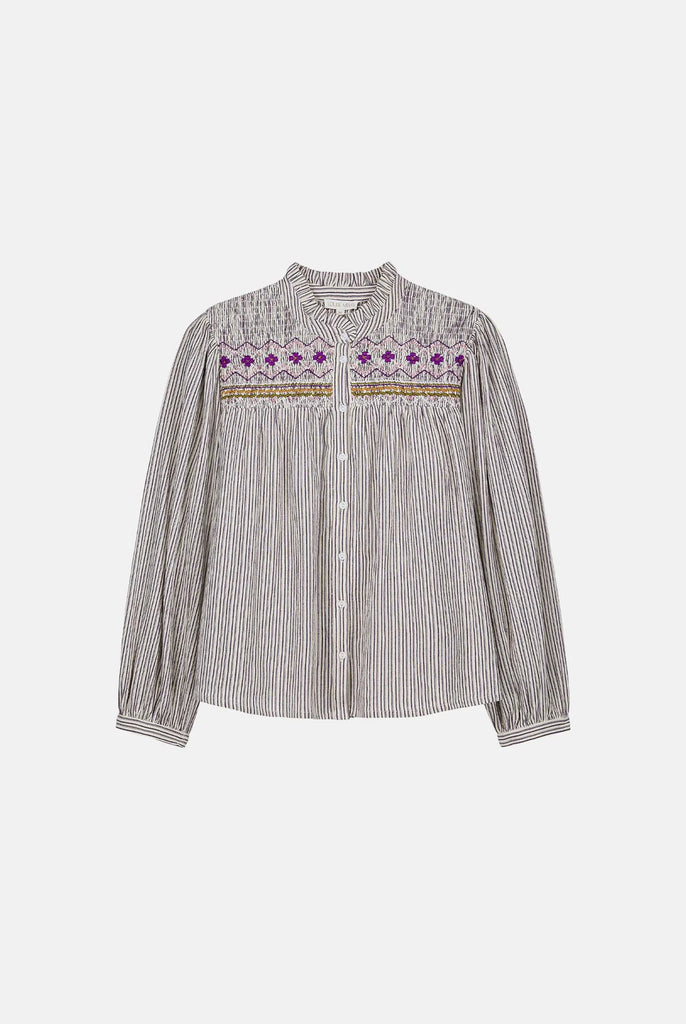Camicia Louise Misha groffata con ricami