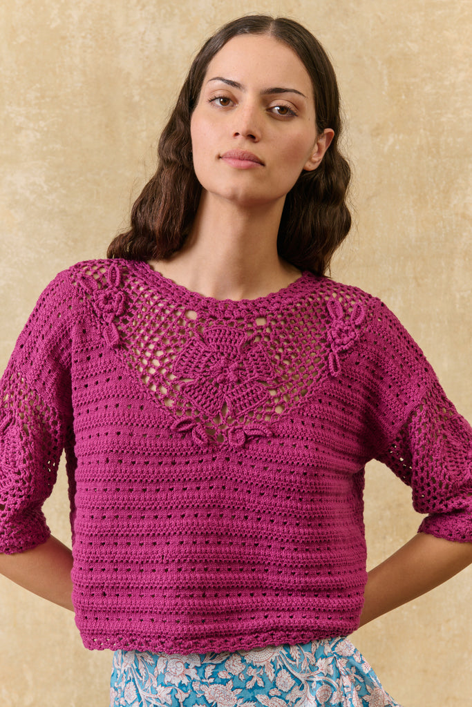Maglia Louise Misha crochet bouganville