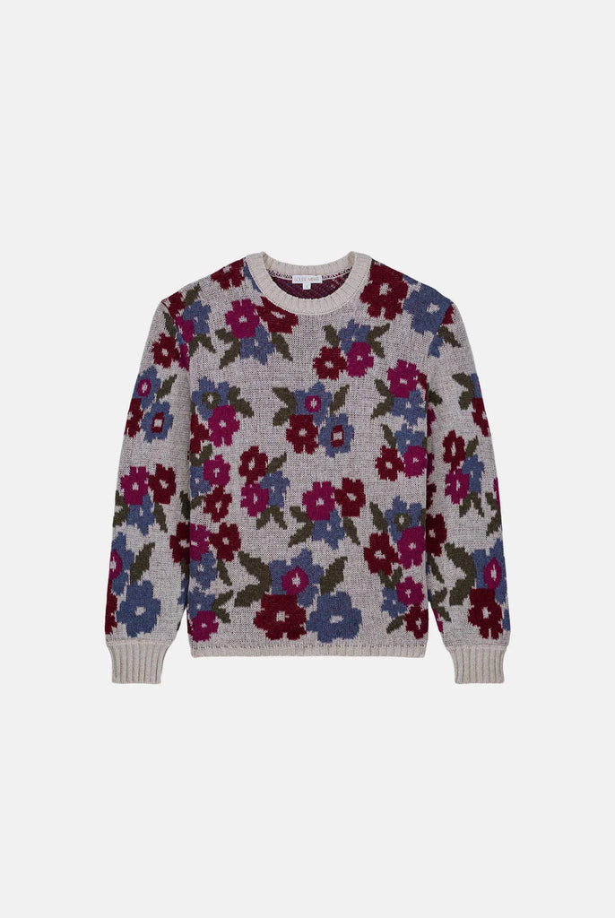 Maglione Louise Misha fiori blu e bouganville
