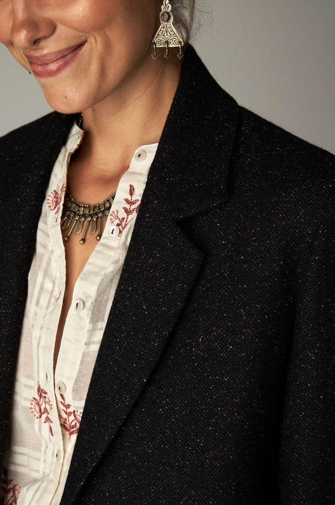 Blazer Maison Hotel nero sale e pepe multi