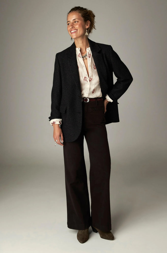Camicia Maison Hotel panna fiori ruggine