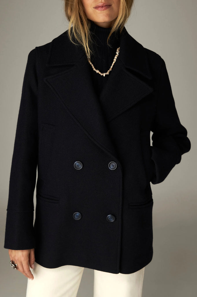 Cappotto Maison Hotel caban blu