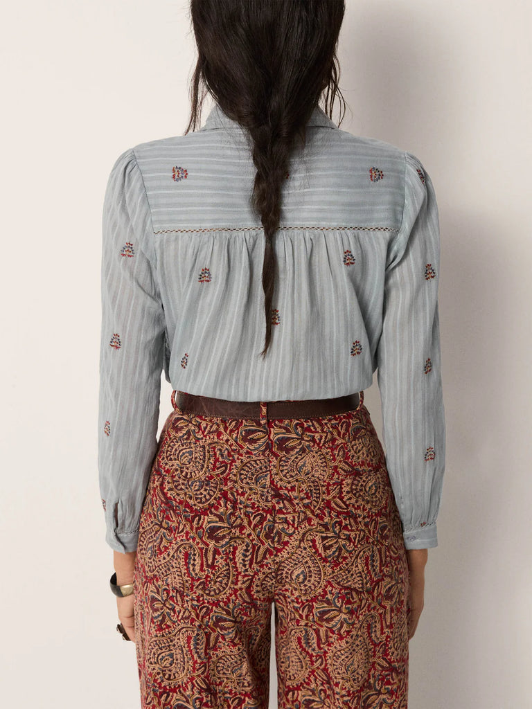 Camicia Maison Hotel carta da zucchero con ricami