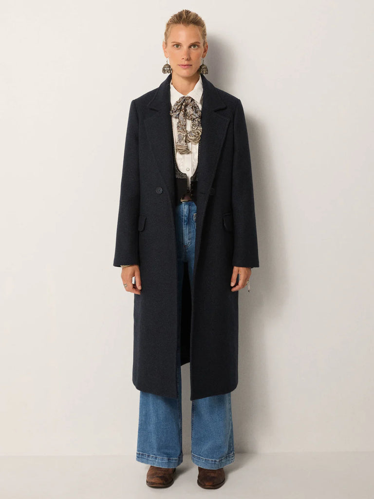 Cappotto Maison Hotel blu lungo