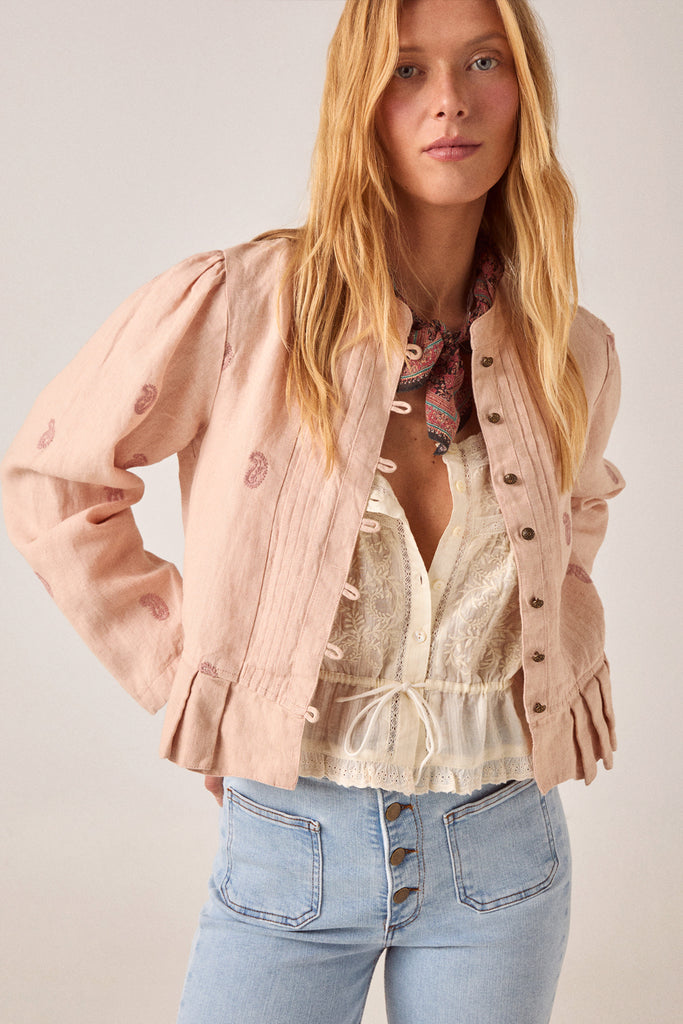 Giacca Maison Hotel poudre con ricami