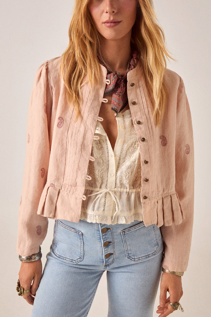 Giacca Maison Hotel poudre con ricami