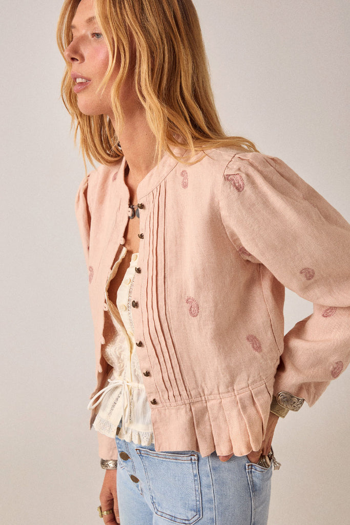 Giacca Maison Hotel poudre con ricami