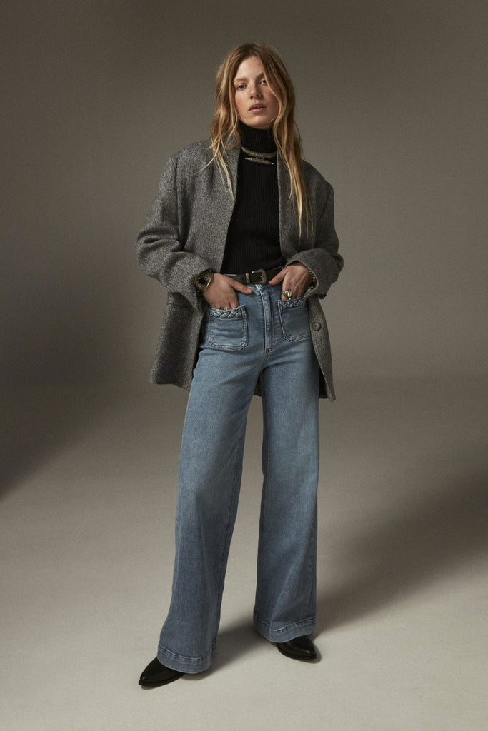 Pantaloni Maison Hotel quattro tasche denim medio