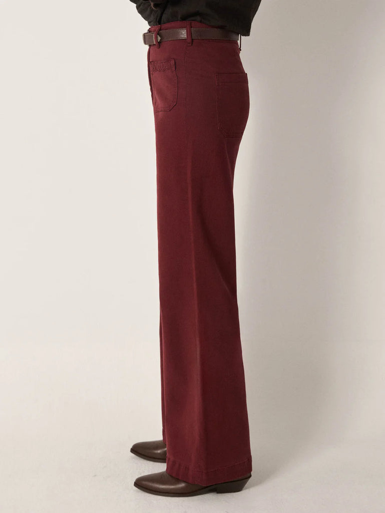 Pantaloni Maison Hotel quattro tasche denim vino