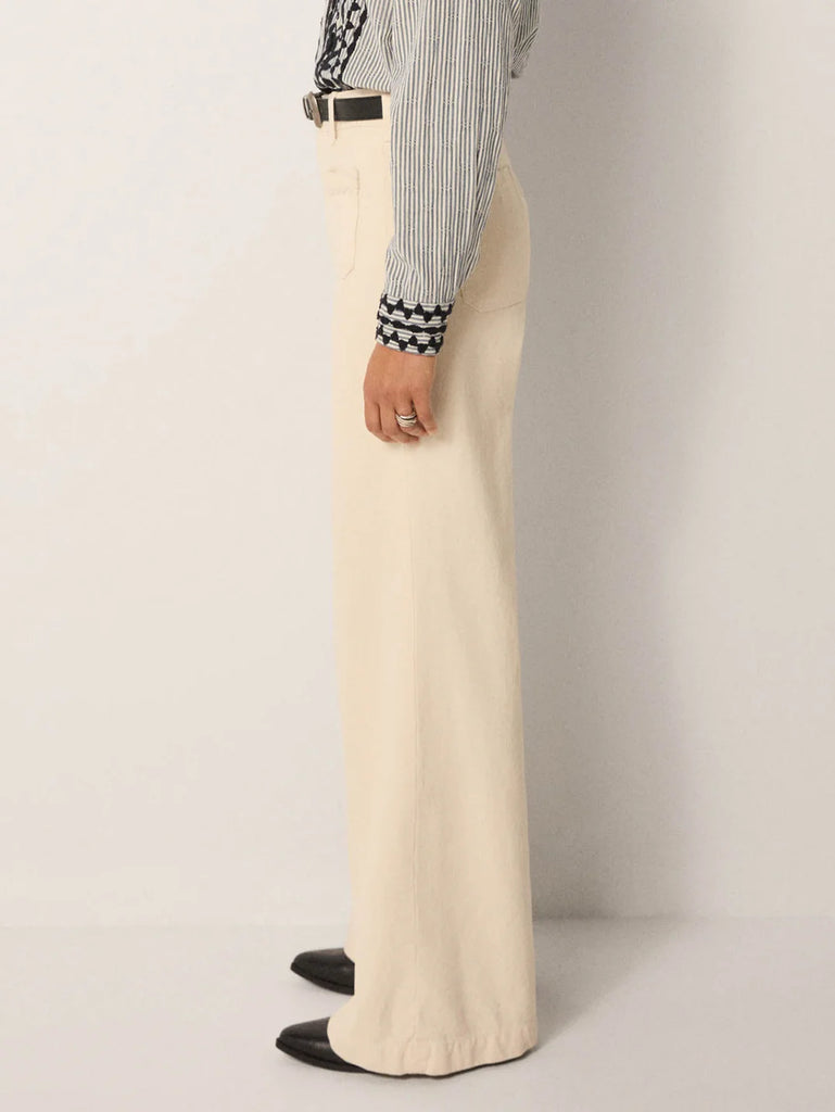 Pantaloni Maison Hotel quattro tasche color burro