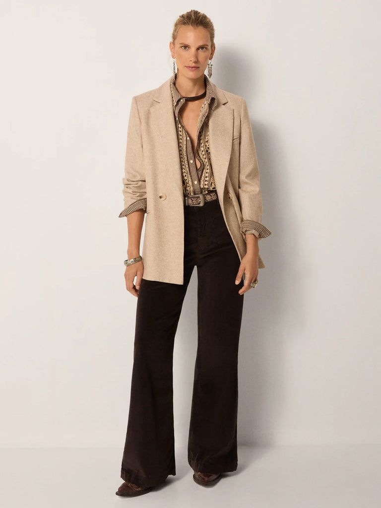 Pantaloni Maison Hotel quattro tasche velluto cioccolato