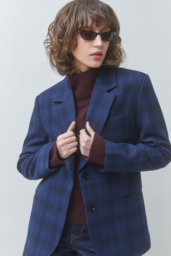 Blazer Suncoo principe di Galles bluette