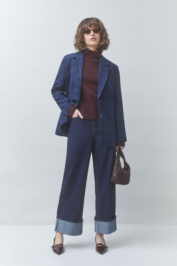 Blazer Suncoo principe di Galles bluette