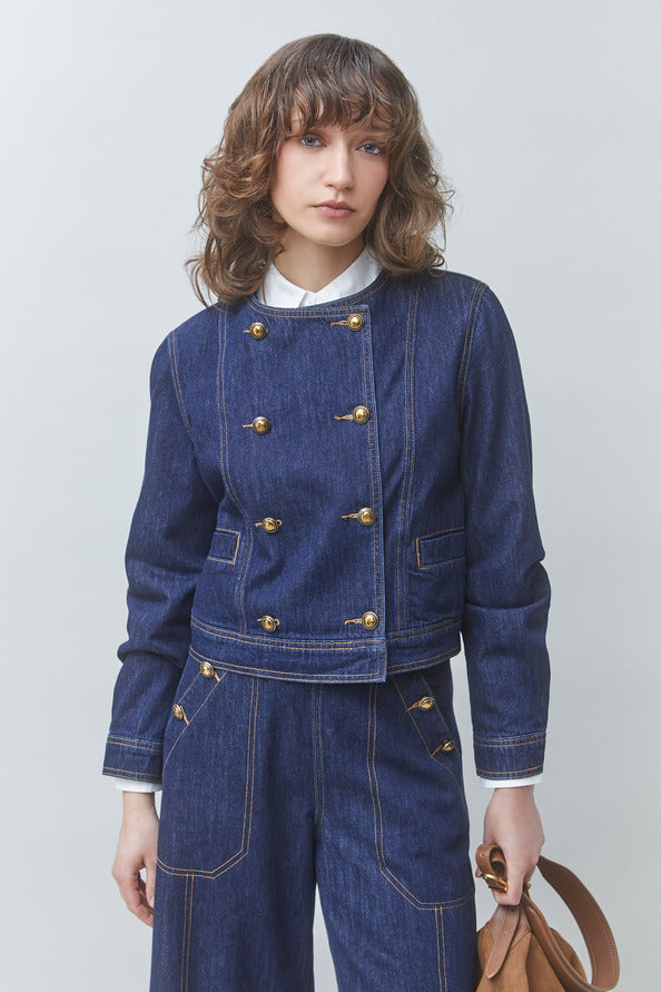 Giacchino Suncoo denim doppio petto