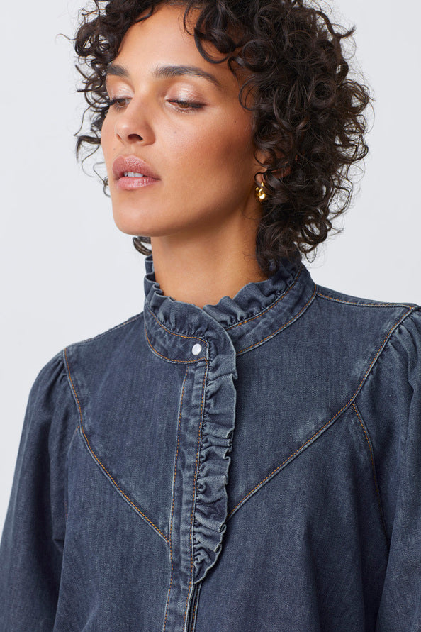Camicia Suncoo denim con frill