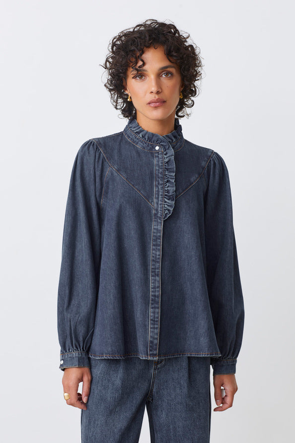 Camicia Suncoo denim con frill