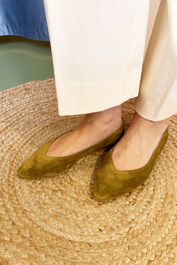 Ballerine Anniel suede oliva