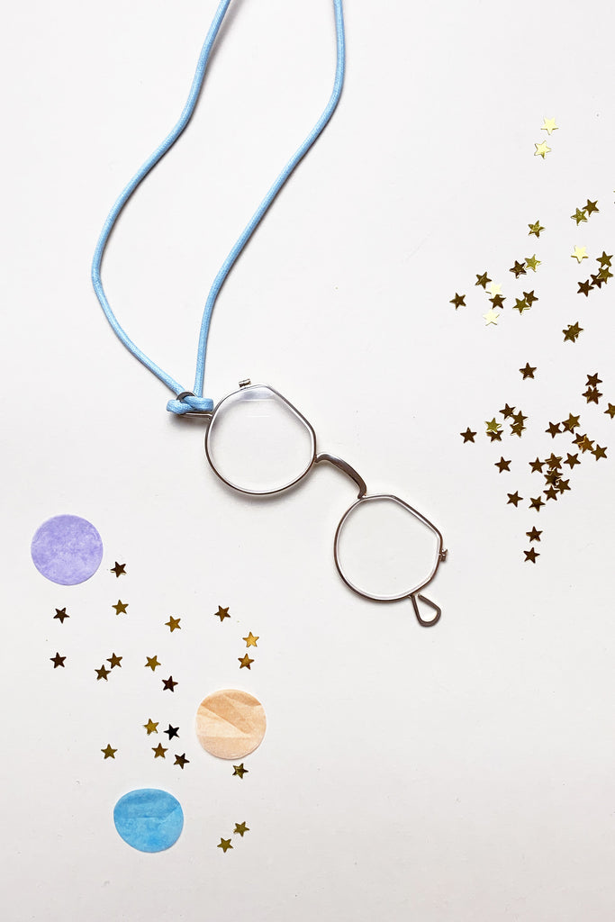 Collana lenti e cordino carta da zucchero