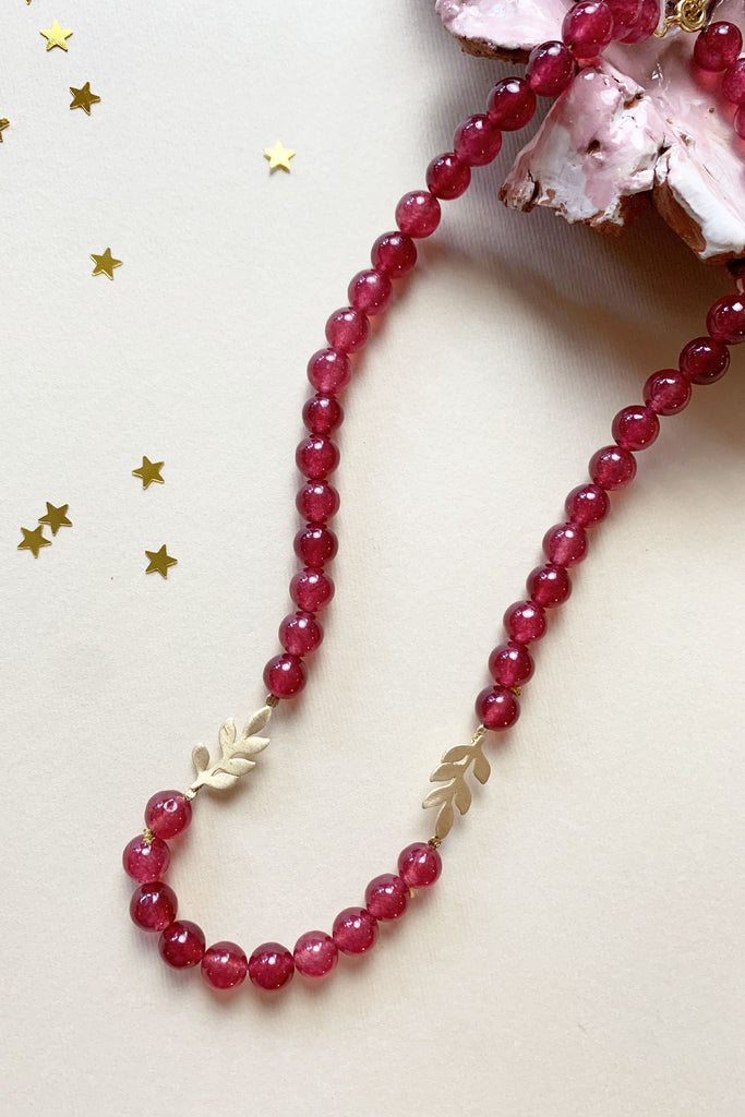 Collana Dressai girocollo melograno con rametti a specchio