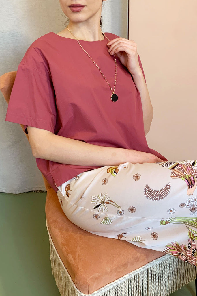 Collana GioJ. lunga catena anelli medaglione agata nera