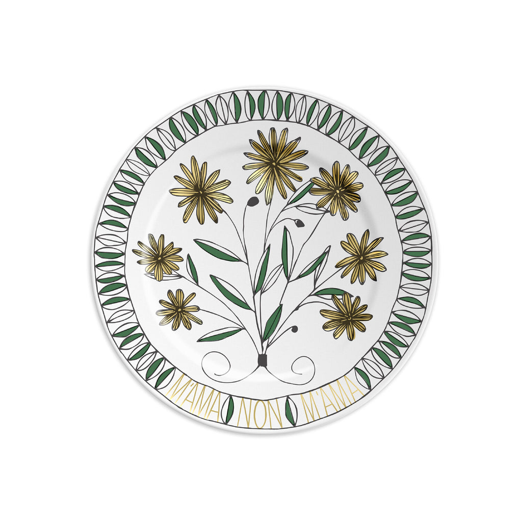 Piattino 'M'ama non m'ama' verde